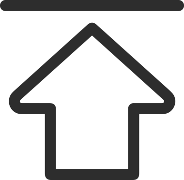 Siyah ve Beyaz Logo Simgesi PNG Biçimini Yükle. Web Sitesi Düğmesi, Mobil Uygulama Arayüzü, Dosya Aktarımı, Belge Paylaşımı, Bulut Depolama ve Veri Yedekleme için Minimalist Düz Tasarımlı Tek Renkli Ok Gönderme İşareti Grafiksel Elemanı