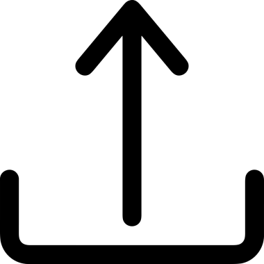 Siyah ve Beyaz Logo Simgesi PNG Biçimini Yükle. Web Sitesi Düğmesi, Mobil Uygulama Arayüzü, Dosya Aktarımı, Belge Paylaşımı, Bulut Depolama ve Veri Yedekleme için Minimalist Düz Tasarımlı Tek Renkli Ok Gönderme İşareti Grafiksel Elemanı