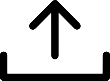Siyah ve Beyaz Logo Simgesi PNG Biçimini Yükle. Web Sitesi Düğmesi, Mobil Uygulama Arayüzü, Dosya Aktarımı, Belge Paylaşımı, Bulut Depolama ve Veri Yedekleme için Minimalist Düz Tasarımlı Tek Renkli Ok Gönderme İşareti Grafiksel Elemanı