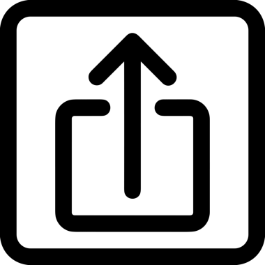 Siyah ve Beyaz Logo Simgesi PNG Biçimini Yükle. Web Sitesi Düğmesi, Mobil Uygulama Arayüzü, Dosya Aktarımı, Belge Paylaşımı, Bulut Depolama ve Veri Yedekleme için Minimalist Düz Tasarımlı Tek Renkli Ok Gönderme İşareti Grafiksel Elemanı