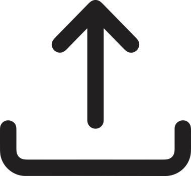 Siyah ve Beyaz Logo Simgesi PNG Biçimini Yükle. Web Sitesi Düğmesi, Mobil Uygulama Arayüzü, Dosya Aktarımı, Belge Paylaşımı, Bulut Depolama ve Veri Yedekleme için Minimalist Düz Tasarımlı Tek Renkli Ok Gönderme İşareti Grafiksel Elemanı