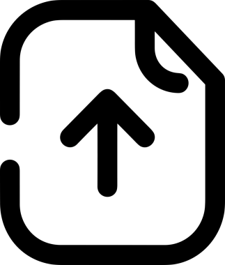 Siyah ve Beyaz Logo Simgesi PNG Biçimini Yükle. Web Sitesi Düğmesi, Mobil Uygulama Arayüzü, Dosya Aktarımı, Belge Paylaşımı, Bulut Depolama ve Veri Yedekleme için Minimalist Düz Tasarımlı Tek Renkli Ok Gönderme İşareti Grafiksel Elemanı