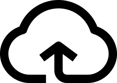 Siyah ve Beyaz Logo Simgesi PNG Biçimini Yükle. Web Sitesi Düğmesi, Mobil Uygulama Arayüzü, Dosya Aktarımı, Belge Paylaşımı, Bulut Depolama ve Veri Yedekleme için Minimalist Düz Tasarımlı Tek Renkli Ok Gönderme İşareti Grafiksel Elemanı