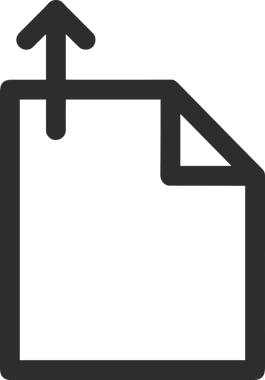 Siyah ve Beyaz Logo Simgesi PNG Biçimini Yükle. Web Sitesi Düğmesi, Mobil Uygulama Arayüzü, Dosya Aktarımı, Belge Paylaşımı, Bulut Depolama ve Veri Yedekleme için Minimalist Düz Tasarımlı Tek Renkli Ok Gönderme İşareti Grafiksel Elemanı