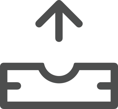 Siyah ve Beyaz Logo Simgesi PNG Biçimini Yükle. Web Sitesi Düğmesi, Mobil Uygulama Arayüzü, Dosya Aktarımı, Belge Paylaşımı, Bulut Depolama ve Veri Yedekleme için Minimalist Düz Tasarımlı Tek Renkli Ok Gönderme İşareti Grafiksel Elemanı