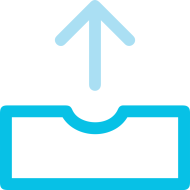 Siyah ve Beyaz Logo Simgesi PNG Biçimini Yükle. Web Sitesi Düğmesi, Mobil Uygulama Arayüzü, Dosya Aktarımı, Belge Paylaşımı, Bulut Depolama ve Veri Yedekleme için Minimalist Düz Tasarımlı Tek Renkli Ok Gönderme İşareti Grafiksel Elemanı