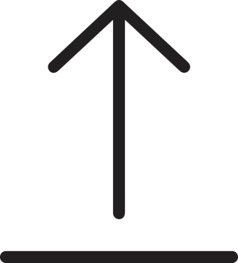 Siyah ve Beyaz Logo Simgesi PNG Biçimini Yükle. Web Sitesi Düğmesi, Mobil Uygulama Arayüzü, Dosya Aktarımı, Belge Paylaşımı, Bulut Depolama ve Veri Yedekleme için Minimalist Düz Tasarımlı Tek Renkli Ok Gönderme İşareti Grafiksel Elemanı