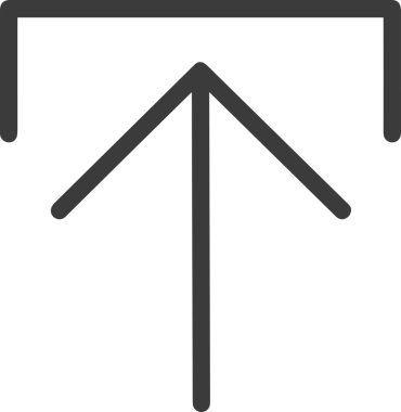 Siyah ve Beyaz Logo Simgesi PNG Biçimini Yükle. Web Sitesi Düğmesi, Mobil Uygulama Arayüzü, Dosya Aktarımı, Belge Paylaşımı, Bulut Depolama ve Veri Yedekleme için Minimalist Düz Tasarımlı Tek Renkli Ok Gönderme İşareti Grafiksel Elemanı