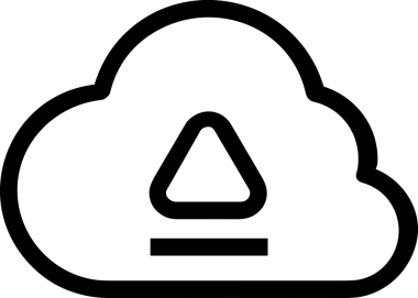 Siyah ve Beyaz Logo Simgesi PNG Biçimini Yükle. Web Sitesi Düğmesi, Mobil Uygulama Arayüzü, Dosya Aktarımı, Belge Paylaşımı, Bulut Depolama ve Veri Yedekleme için Minimalist Düz Tasarımlı Tek Renkli Ok Gönderme İşareti Grafiksel Elemanı