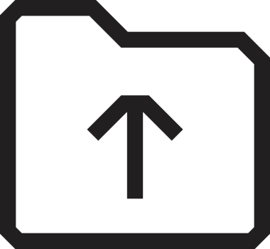 Siyah ve Beyaz Logo Simgesi PNG Biçimini Yükle. Web Sitesi Düğmesi, Mobil Uygulama Arayüzü, Dosya Aktarımı, Belge Paylaşımı, Bulut Depolama ve Veri Yedekleme için Minimalist Düz Tasarımlı Tek Renkli Ok Gönderme İşareti Grafiksel Elemanı