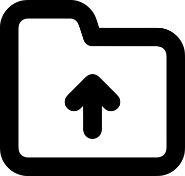 Siyah ve Beyaz Logo Simgesi PNG Biçimini Yükle. Web Sitesi Düğmesi, Mobil Uygulama Arayüzü, Dosya Aktarımı, Belge Paylaşımı, Bulut Depolama ve Veri Yedekleme için Minimalist Düz Tasarımlı Tek Renkli Ok Gönderme İşareti Grafiksel Elemanı