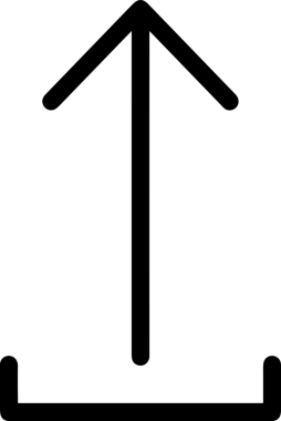 Siyah ve Beyaz Logo Simgesi PNG Biçimini Yükle. Web Sitesi Düğmesi, Mobil Uygulama Arayüzü, Dosya Aktarımı, Belge Paylaşımı, Bulut Depolama ve Veri Yedekleme için Minimalist Düz Tasarımlı Tek Renkli Ok Gönderme İşareti Grafiksel Elemanı