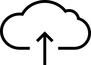 Siyah ve Beyaz Logo Simgesi PNG Biçimini Yükle. Web Sitesi Düğmesi, Mobil Uygulama Arayüzü, Dosya Aktarımı, Belge Paylaşımı, Bulut Depolama ve Veri Yedekleme için Minimalist Düz Tasarımlı Tek Renkli Ok Gönderme İşareti Grafiksel Elemanı