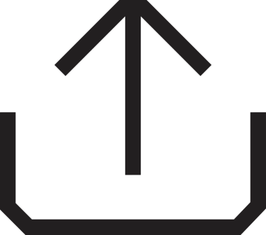 Siyah ve Beyaz Logo Simgesi PNG Biçimini Yükle. Web Sitesi Düğmesi, Mobil Uygulama Arayüzü, Dosya Aktarımı, Belge Paylaşımı, Bulut Depolama ve Veri Yedekleme için Minimalist Düz Tasarımlı Tek Renkli Ok Gönderme İşareti Grafiksel Elemanı