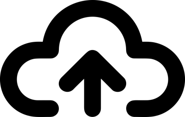 Siyah ve Beyaz Logo Simgesi PNG Biçimini Yükle. Web Sitesi Düğmesi, Mobil Uygulama Arayüzü, Dosya Aktarımı, Belge Paylaşımı, Bulut Depolama ve Veri Yedekleme için Minimalist Düz Tasarımlı Tek Renkli Ok Gönderme İşareti Grafiksel Elemanı