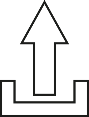 Siyah ve Beyaz Logo Simgesi PNG Biçimini Yükle. Web Sitesi Düğmesi, Mobil Uygulama Arayüzü, Dosya Aktarımı, Belge Paylaşımı, Bulut Depolama ve Veri Yedekleme için Minimalist Düz Tasarımlı Tek Renkli Ok Gönderme İşareti Grafiksel Elemanı