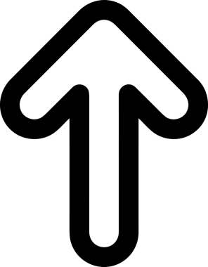 Siyah ve Beyaz Logo Simgesi PNG Biçimini Yükle. Web Sitesi Düğmesi, Mobil Uygulama Arayüzü, Dosya Aktarımı, Belge Paylaşımı, Bulut Depolama ve Veri Yedekleme için Minimalist Düz Tasarımlı Tek Renkli Ok Gönderme İşareti Grafiksel Elemanı