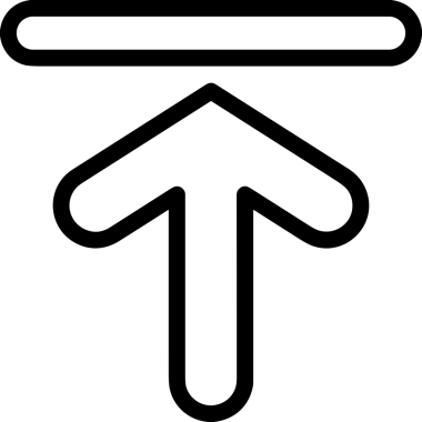Siyah ve Beyaz Logo Simgesi PNG Biçimini Yükle. Web Sitesi Düğmesi, Mobil Uygulama Arayüzü, Dosya Aktarımı, Belge Paylaşımı, Bulut Depolama ve Veri Yedekleme için Minimalist Düz Tasarımlı Tek Renkli Ok Gönderme İşareti Grafiksel Elemanı