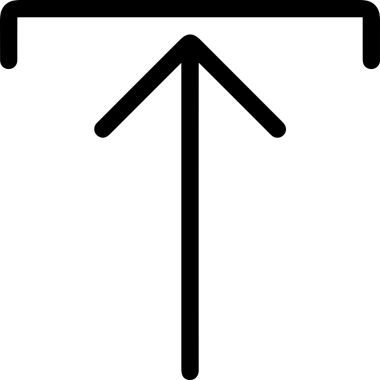 Siyah ve Beyaz Logo Simgesi PNG Biçimini Yükle. Web Sitesi Düğmesi, Mobil Uygulama Arayüzü, Dosya Aktarımı, Belge Paylaşımı, Bulut Depolama ve Veri Yedekleme için Minimalist Düz Tasarımlı Tek Renkli Ok Gönderme İşareti Grafiksel Elemanı