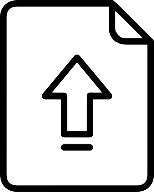 Siyah ve Beyaz Logo Simgesi PNG Biçimini Yükle. Web Sitesi Düğmesi, Mobil Uygulama Arayüzü, Dosya Aktarımı, Belge Paylaşımı, Bulut Depolama ve Veri Yedekleme için Minimalist Düz Tasarımlı Tek Renkli Ok Gönderme İşareti Grafiksel Elemanı