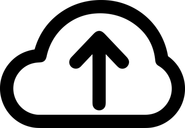 Siyah ve Beyaz Logo Simgesi PNG Biçimini Yükle. Web Sitesi Düğmesi, Mobil Uygulama Arayüzü, Dosya Aktarımı, Belge Paylaşımı, Bulut Depolama ve Veri Yedekleme için Minimalist Düz Tasarımlı Tek Renkli Ok Gönderme İşareti Grafiksel Elemanı