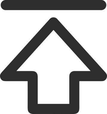 Siyah ve Beyaz Logo Simgesi PNG Biçimini Yükle. Web Sitesi Düğmesi, Mobil Uygulama Arayüzü, Dosya Aktarımı, Belge Paylaşımı, Bulut Depolama ve Veri Yedekleme için Minimalist Düz Tasarımlı Tek Renkli Ok Gönderme İşareti Grafiksel Elemanı