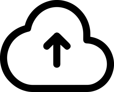 Siyah ve Beyaz Logo Simgesi PNG Biçimini Yükle. Web Sitesi Düğmesi, Mobil Uygulama Arayüzü, Dosya Aktarımı, Belge Paylaşımı, Bulut Depolama ve Veri Yedekleme için Minimalist Düz Tasarımlı Tek Renkli Ok Gönderme İşareti Grafiksel Elemanı