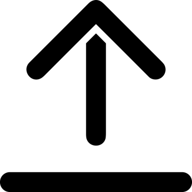Siyah ve Beyaz Logo Simgesi PNG Biçimini Yükle. Web Sitesi Düğmesi, Mobil Uygulama Arayüzü, Dosya Aktarımı, Belge Paylaşımı, Bulut Depolama ve Veri Yedekleme için Minimalist Düz Tasarımlı Tek Renkli Ok Gönderme İşareti Grafiksel Elemanı