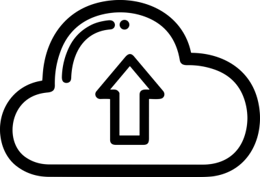 Siyah ve Beyaz Logo Simgesi PNG Biçimini Yükle. Web Sitesi Düğmesi, Mobil Uygulama Arayüzü, Dosya Aktarımı, Belge Paylaşımı, Bulut Depolama ve Veri Yedekleme için Minimalist Düz Tasarımlı Tek Renkli Ok Gönderme İşareti Grafiksel Elemanı