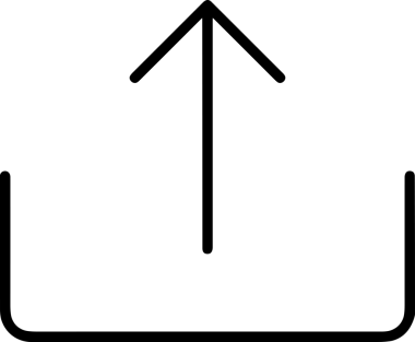 Siyah ve Beyaz Logo Simgesi PNG Biçimini Yükle. Web Sitesi Düğmesi, Mobil Uygulama Arayüzü, Dosya Aktarımı, Belge Paylaşımı, Bulut Depolama ve Veri Yedekleme için Minimalist Düz Tasarımlı Tek Renkli Ok Gönderme İşareti Grafiksel Elemanı