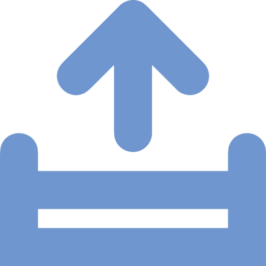 Siyah ve Beyaz Logo Simgesi PNG Biçimini Yükle. Web Sitesi Düğmesi, Mobil Uygulama Arayüzü, Dosya Aktarımı, Belge Paylaşımı, Bulut Depolama ve Veri Yedekleme için Minimalist Düz Tasarımlı Tek Renkli Ok Gönderme İşareti Grafiksel Elemanı