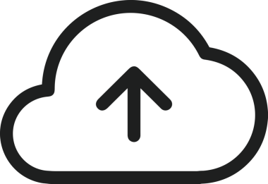 Siyah ve Beyaz Logo Simgesi PNG Biçimini Yükle. Web Sitesi Düğmesi, Mobil Uygulama Arayüzü, Dosya Aktarımı, Belge Paylaşımı, Bulut Depolama ve Veri Yedekleme için Minimalist Düz Tasarımlı Tek Renkli Ok Gönderme İşareti Grafiksel Elemanı