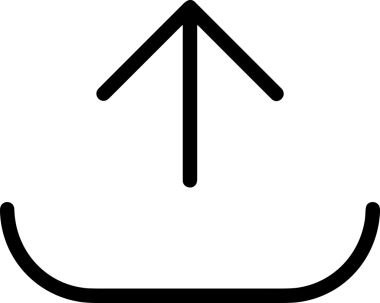 Siyah ve Beyaz Logo Simgesi PNG Biçimini Yükle. Web Sitesi Düğmesi, Mobil Uygulama Arayüzü, Dosya Aktarımı, Belge Paylaşımı, Bulut Depolama ve Veri Yedekleme için Minimalist Düz Tasarımlı Tek Renkli Ok Gönderme İşareti Grafiksel Elemanı