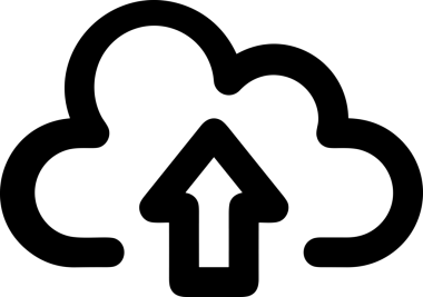 Siyah ve Beyaz Logo Simgesi PNG Biçimini Yükle. Web Sitesi Düğmesi, Mobil Uygulama Arayüzü, Dosya Aktarımı, Belge Paylaşımı, Bulut Depolama ve Veri Yedekleme için Minimalist Düz Tasarımlı Tek Renkli Ok Gönderme İşareti Grafiksel Elemanı