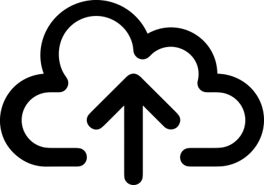 Siyah ve Beyaz Logo Simgesi PNG Biçimini Yükle. Web Sitesi Düğmesi, Mobil Uygulama Arayüzü, Dosya Aktarımı, Belge Paylaşımı, Bulut Depolama ve Veri Yedekleme için Minimalist Düz Tasarımlı Tek Renkli Ok Gönderme İşareti Grafiksel Elemanı