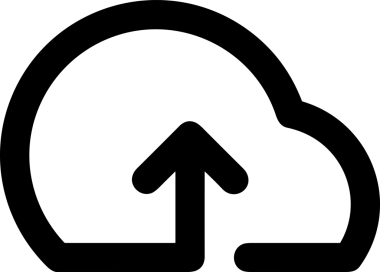 Siyah ve Beyaz Logo Simgesi PNG Biçimini Yükle. Web Sitesi Düğmesi, Mobil Uygulama Arayüzü, Dosya Aktarımı, Belge Paylaşımı, Bulut Depolama ve Veri Yedekleme için Minimalist Düz Tasarımlı Tek Renkli Ok Gönderme İşareti Grafiksel Elemanı