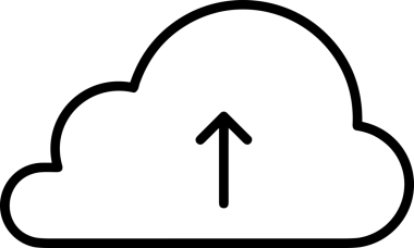 Siyah ve Beyaz Logo Simgesi PNG Biçimini Yükle. Web Sitesi Düğmesi, Mobil Uygulama Arayüzü, Dosya Aktarımı, Belge Paylaşımı, Bulut Depolama ve Veri Yedekleme için Minimalist Düz Tasarımlı Tek Renkli Ok Gönderme İşareti Grafiksel Elemanı