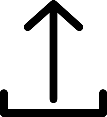 Siyah ve Beyaz Logo Simgesi PNG Biçimini Yükle. Web Sitesi Düğmesi, Mobil Uygulama Arayüzü, Dosya Aktarımı, Belge Paylaşımı, Bulut Depolama ve Veri Yedekleme için Minimalist Düz Tasarımlı Tek Renkli Ok Gönderme İşareti Grafiksel Elemanı