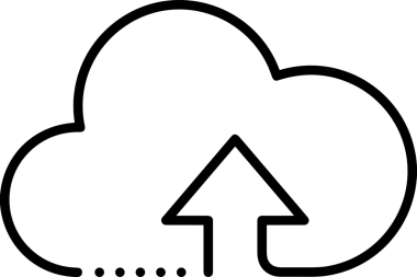 Siyah ve Beyaz Logo Simgesi PNG Biçimini Yükle. Web Sitesi Düğmesi, Mobil Uygulama Arayüzü, Dosya Aktarımı, Belge Paylaşımı, Bulut Depolama ve Veri Yedekleme için Minimalist Düz Tasarımlı Tek Renkli Ok Gönderme İşareti Grafiksel Elemanı