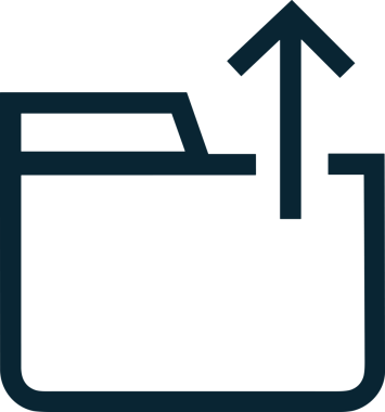 Siyah ve Beyaz Logo Simgesi PNG Biçimini Yükle. Web Sitesi Düğmesi, Mobil Uygulama Arayüzü, Dosya Aktarımı, Belge Paylaşımı, Bulut Depolama ve Veri Yedekleme için Minimalist Düz Tasarımlı Tek Renkli Ok Gönderme İşareti Grafiksel Elemanı