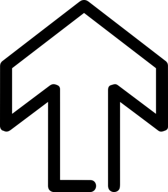Siyah ve Beyaz Logo Simgesi PNG Biçimini Yükle. Web Sitesi Düğmesi, Mobil Uygulama Arayüzü, Dosya Aktarımı, Belge Paylaşımı, Bulut Depolama ve Veri Yedekleme için Minimalist Düz Tasarımlı Tek Renkli Ok Gönderme İşareti Grafiksel Elemanı