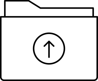 Siyah ve Beyaz Logo Simgesi PNG Biçimini Yükle. Web Sitesi Düğmesi, Mobil Uygulama Arayüzü, Dosya Aktarımı, Belge Paylaşımı, Bulut Depolama ve Veri Yedekleme için Minimalist Düz Tasarımlı Tek Renkli Ok Gönderme İşareti Grafiksel Elemanı