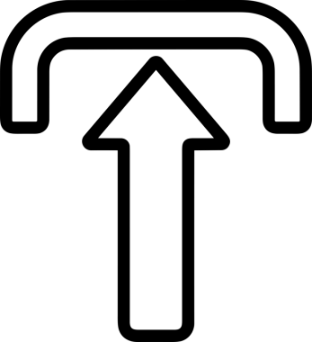Siyah ve Beyaz Logo Simgesi PNG Biçimini Yükle. Web Sitesi Düğmesi, Mobil Uygulama Arayüzü, Dosya Aktarımı, Belge Paylaşımı, Bulut Depolama ve Veri Yedekleme için Minimalist Düz Tasarımlı Tek Renkli Ok Gönderme İşareti Grafiksel Elemanı