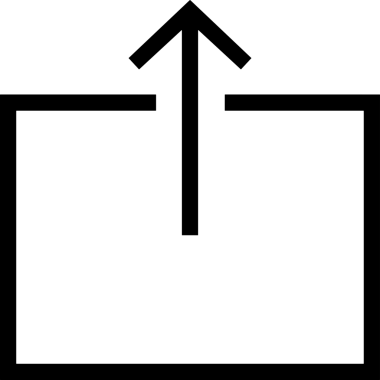 Siyah ve Beyaz Logo Simgesi PNG Biçimini Yükle. Web Sitesi Düğmesi, Mobil Uygulama Arayüzü, Dosya Aktarımı, Belge Paylaşımı, Bulut Depolama ve Veri Yedekleme için Minimalist Düz Tasarımlı Tek Renkli Ok Gönderme İşareti Grafiksel Elemanı
