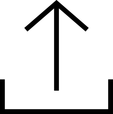 Siyah ve Beyaz Logo Simgesi PNG Biçimini Yükle. Web Sitesi Düğmesi, Mobil Uygulama Arayüzü, Dosya Aktarımı, Belge Paylaşımı, Bulut Depolama ve Veri Yedekleme için Minimalist Düz Tasarımlı Tek Renkli Ok Gönderme İşareti Grafiksel Elemanı