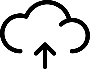 Siyah ve Beyaz Logo Simgesi PNG Biçimini Yükle. Web Sitesi Düğmesi, Mobil Uygulama Arayüzü, Dosya Aktarımı, Belge Paylaşımı, Bulut Depolama ve Veri Yedekleme için Minimalist Düz Tasarımlı Tek Renkli Ok Gönderme İşareti Grafiksel Elemanı