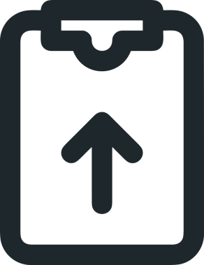 Siyah ve Beyaz Logo Simgesi PNG Biçimini Yükle. Web Sitesi Düğmesi, Mobil Uygulama Arayüzü, Dosya Aktarımı, Belge Paylaşımı, Bulut Depolama ve Veri Yedekleme için Minimalist Düz Tasarımlı Tek Renkli Ok Gönderme İşareti Grafiksel Elemanı