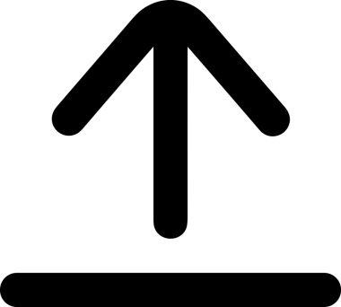 Siyah ve Beyaz Logo Simgesi PNG Biçimini Yükle. Web Sitesi Düğmesi, Mobil Uygulama Arayüzü, Dosya Aktarımı, Belge Paylaşımı, Bulut Depolama ve Veri Yedekleme için Minimalist Düz Tasarımlı Tek Renkli Ok Gönderme İşareti Grafiksel Elemanı