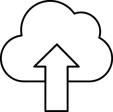 Siyah ve Beyaz Logo Simgesi PNG Biçimini Yükle. Web Sitesi Düğmesi, Mobil Uygulama Arayüzü, Dosya Aktarımı, Belge Paylaşımı, Bulut Depolama ve Veri Yedekleme için Minimalist Düz Tasarımlı Tek Renkli Ok Gönderme İşareti Grafiksel Elemanı
