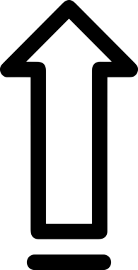 Siyah ve Beyaz Logo Simgesi PNG Biçimini Yükle. Web Sitesi Düğmesi, Mobil Uygulama Arayüzü, Dosya Aktarımı, Belge Paylaşımı, Bulut Depolama ve Veri Yedekleme için Minimalist Düz Tasarımlı Tek Renkli Ok Gönderme İşareti Grafiksel Elemanı